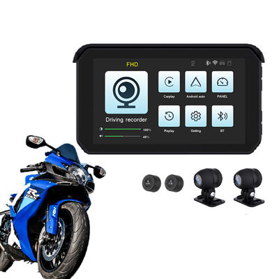 Navegación de motocicleta portátil GPS 5 pulgadas Apple Carplay inalámbrico y Android Auto