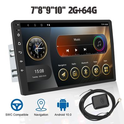 Accesorio universal para automóviles 2.5D IPS pantalla táctil 2 32G Android 12 reproductor multimedia para automóviles 9/10 pulgadas Unidad de cabeza de audio de radio