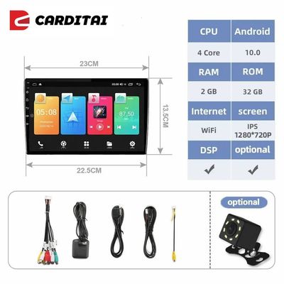 Transmisor FM original Android Estereo de coche con pantalla táctil de 7/9/10 pulgadas y Wifi GPS