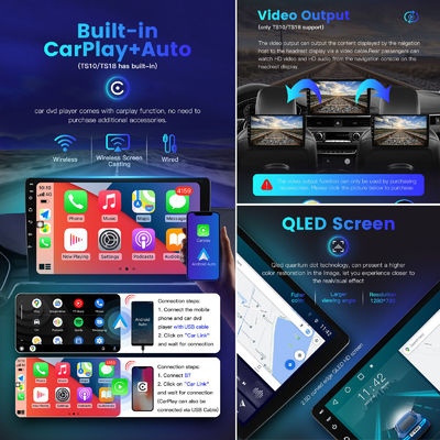 Poderosa radio de coche Android de 9 pulgadas con pantalla táctil, navegación GPS y 4 GB de memoria