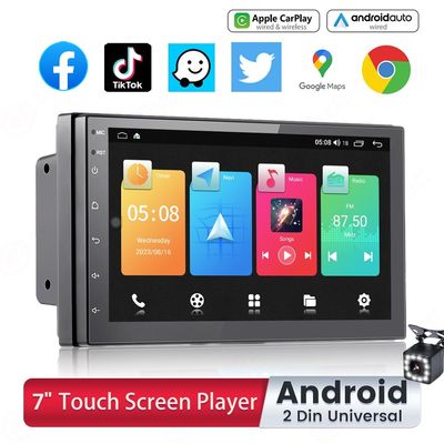 Universal de colocación de 7 pulgadas de pantalla táctil DVD del coche con BT Wifi y navegación GPS