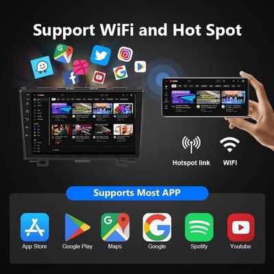 Alta resolución 9&quot; Android 10 Radio de audio de coche estéreo con GPS WIFI IPS pantalla de coche