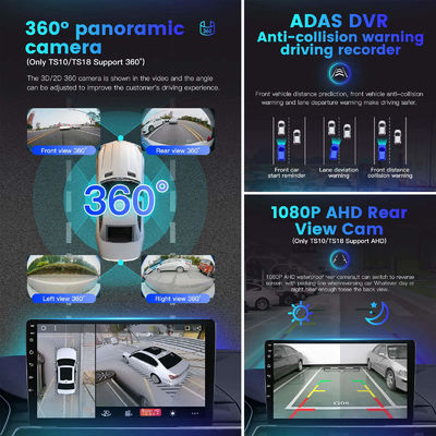 Universal 2 Din QELD/IPS Touch Screen Radio Player Carplay con función de pantalla dividida