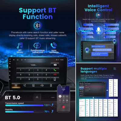 Universal 2 Din QELD/IPS Touch Screen Radio Player Carplay con función de pantalla dividida