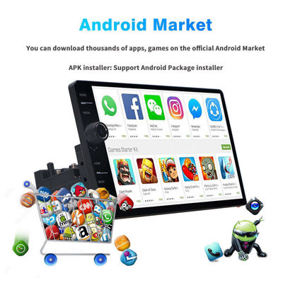 Colocación en el salpicadero 1Din Sistema Android Radio para automóviles con pantalla táctil de 9/10 pulgadas y mando