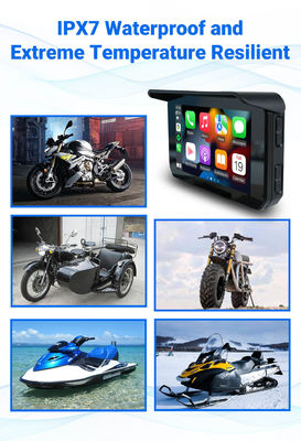 IP67 impermeable 5 pulgadas IPS pantalla motocicleta Carplay GPS navegador 2 en 1 inalámbrico Apple Car-play Android Auto