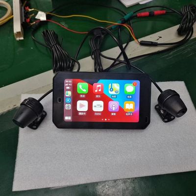 IP67 impermeable 5 pulgadas IPS pantalla motocicleta Carplay GPS navegador 2 en 1 inalámbrico Apple Car-play Android Auto