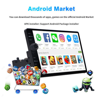 1 Din Universal Radio de Coches con 10,1 pulgadas Rotatable Android 11 Estéreo y reproductor de DVD