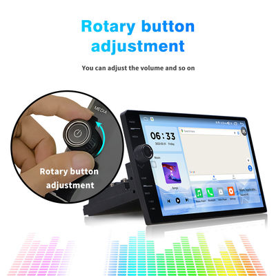 1 Din Universal Radio de Coches con 10,1 pulgadas Rotatable Android 11 Estéreo y reproductor de DVD
