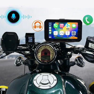 Navegación de motocicleta portátil GPS 5 pulgadas Apple Carplay inalámbrico y Android Auto