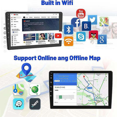 BT5.0 Wifi Hotspot GPS IPS pantalla táctil completa 2 32 GB Universal 10.1 pulgadas MP5 de automóvil reproductor T3