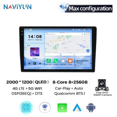 9 pulgadas Car Play BT FM pantalla táctil Car Video Player Universal Doble Din Android 2Din