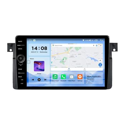 Colocación del tablero de instrumentos 8 núcleo Android 12.0 Octa Core 1 Din Car Stereo Audio Radio Player para BMW E39 M5