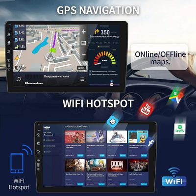 Carditai Android 10 QLED Car Audio 2 32G Unidad de cabeza con GPS incorporado y pantalla de 9/10 pulgadas