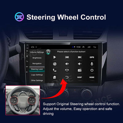 Control del volante de trabajo 9 pulgadas Doble 1din Radio de coche con pantalla táctil HD y WiFi