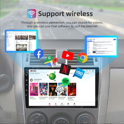 9" IPS/QLED Touch Screen Android 12 Radio de coche con GPS Wifi cámara trasera y BT FM RDS