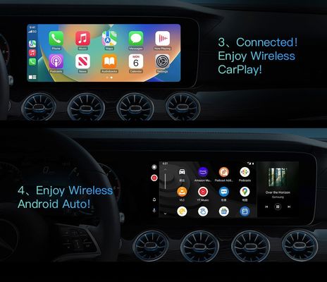 CPU de 8 núcleos QCM6125 de Qualcomm CarPlay Ai Box inalámbrico para Netflix YouTube 4G 64G LTE GPS