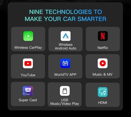 Adaptador de CarPlay inalámbrico ABS PC para Toyota Mazda Volkswagen Peugeot Skoda KIA Android