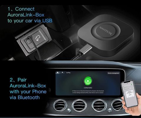 Adaptador de CarPlay inalámbrico ABS PC para Toyota Mazda Volkswagen Peugeot Skoda KIA Android