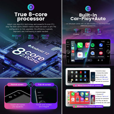 Universal Construido en 4G Android 12 Auto Electrónica TS18 9/10 pulgadas de mando de cabeza Radio de coche