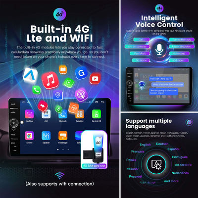 Universal Construido en 4G Android 12 Auto Electrónica TS18 9/10 pulgadas de mando de cabeza Radio de coche