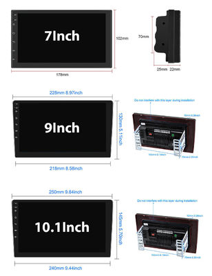 Universal Car 2 Din Android12 Carplay GPS TS7 Jugador con soporte para varios idiomas