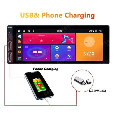 1G / 2G RAM Audio de automóvil FM AUX Bluetooth Carplay Android Auto 6.86' 'Jugador de MP5 de radio de automóvil