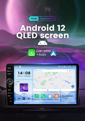TS10 10,36 pulgadas Knob 2K QLED 8 núcleo 64GB 128GB Universal pantalla de coche DVD reproductor radio de coche