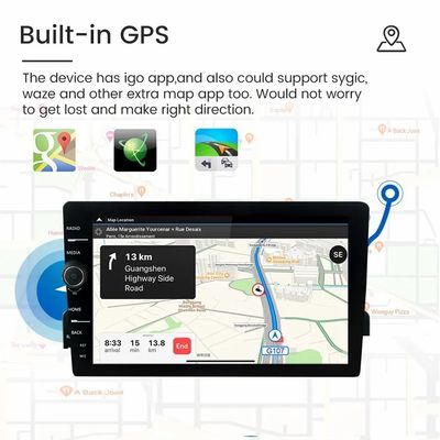 Colocación en el salpicadero Radio de coche estéreo de 8" con navegación GPS y Android Auto inalámbrico