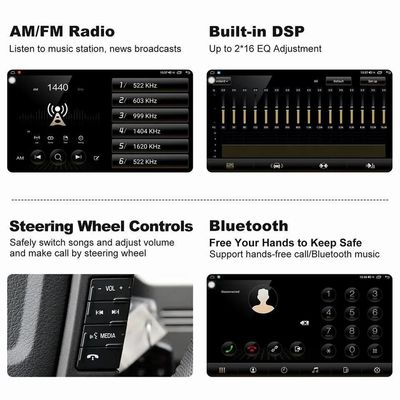 Universal 2DIN Radio estéreo GPS Car Multimedia Video Player para Android 7 9 10 pulgadas