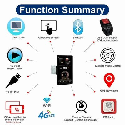 Universal 2DIN Radio estéreo GPS Car Multimedia Video Player para Android 7 9 10 pulgadas