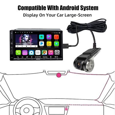 USB Car Dash Cam HD 1080P 170 ° Grabadora de gran angular Frente ADAS Android DVR Versión nocturna