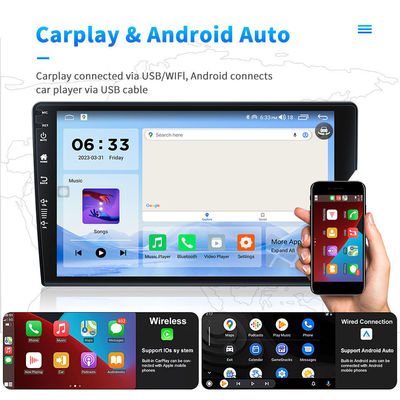 Reproductor de video multimedia de automóviles Android de alta definición 1280 * 800P 2 Din con radio GPS BT