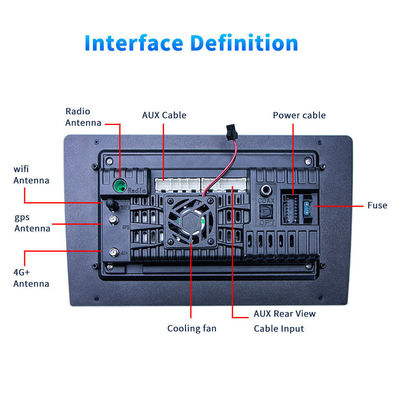 Reproductor de video multimedia de automóviles Android de alta definición 1280 * 800P 2 Din con radio GPS BT