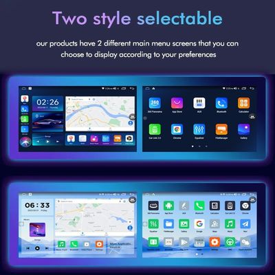 Jugador de DVD de coche de 9 pulgadas Navegación Android con 6 128 GB 4G Wifi GPS Dsp Rds AM Radio de coche doble Din