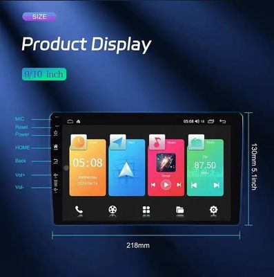 Jugador de DVD de coche de 9 pulgadas Navegación Android con 6 128 GB 4G Wifi GPS Dsp Rds AM Radio de coche doble Din