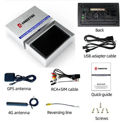 Jugador de DVD de coche de 9 pulgadas Navegación Android con 6 128 GB 4G Wifi GPS Dsp Rds AM Radio de coche doble Din