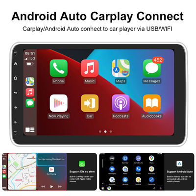 Universal 10.36' IPS Android Radio de coche GPS Wifi 1 Din pantalla táctil Carplay HD cámara