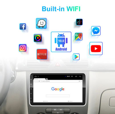 Universal 10.36' IPS Android Radio de coche GPS Wifi 1 Din pantalla táctil Carplay HD cámara