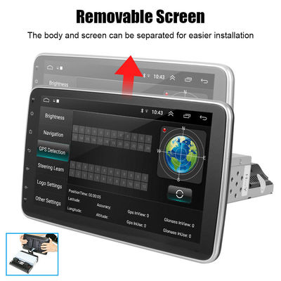 10 pulgadas de pantalla giratoria 1 Din Android Car Multimedia Player con control del volante