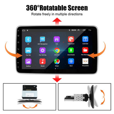 10 pulgadas de pantalla giratoria 1 Din Android Car Multimedia Player con control del volante