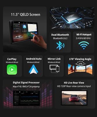 Radio universal para automóviles Android13 con pantalla QELD de 11,5 pulgadas y radio TS10 de 8 núcleos