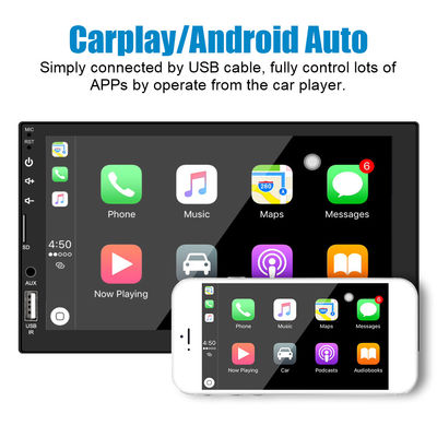 178*102mm Tamaño HD pantalla táctil MP5 del coche reproductor con Carplay Bluetooth y cámara inversa